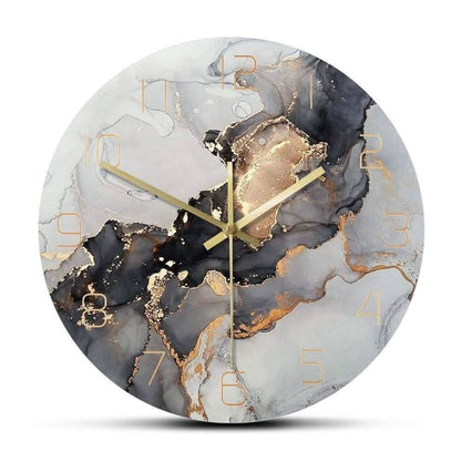 Wall clock with a spiral pattern