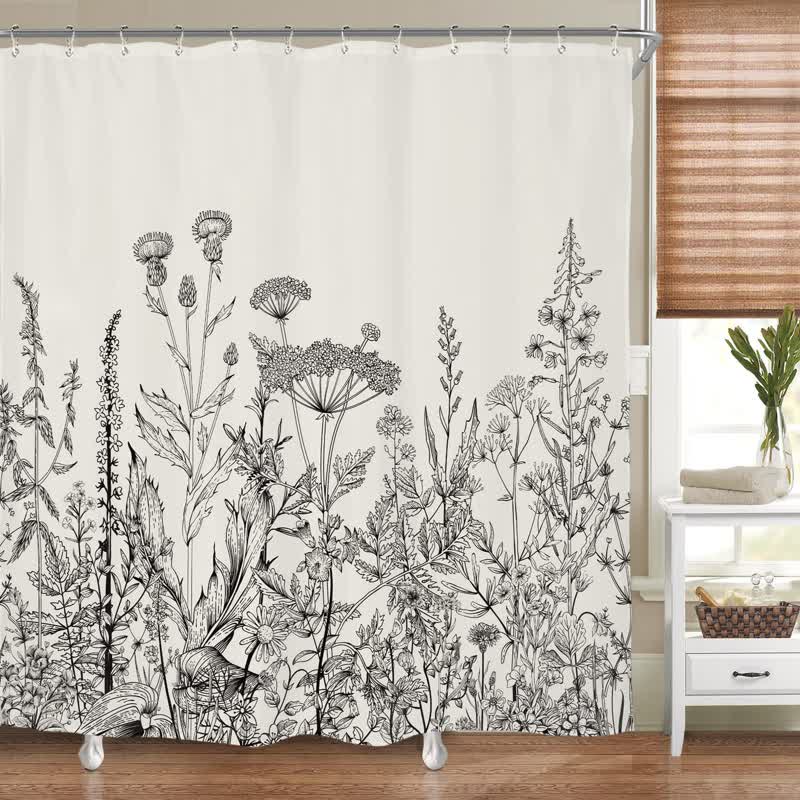 Rideau de douche à motif décoratif
