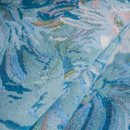 Boho floral curtain with tassels