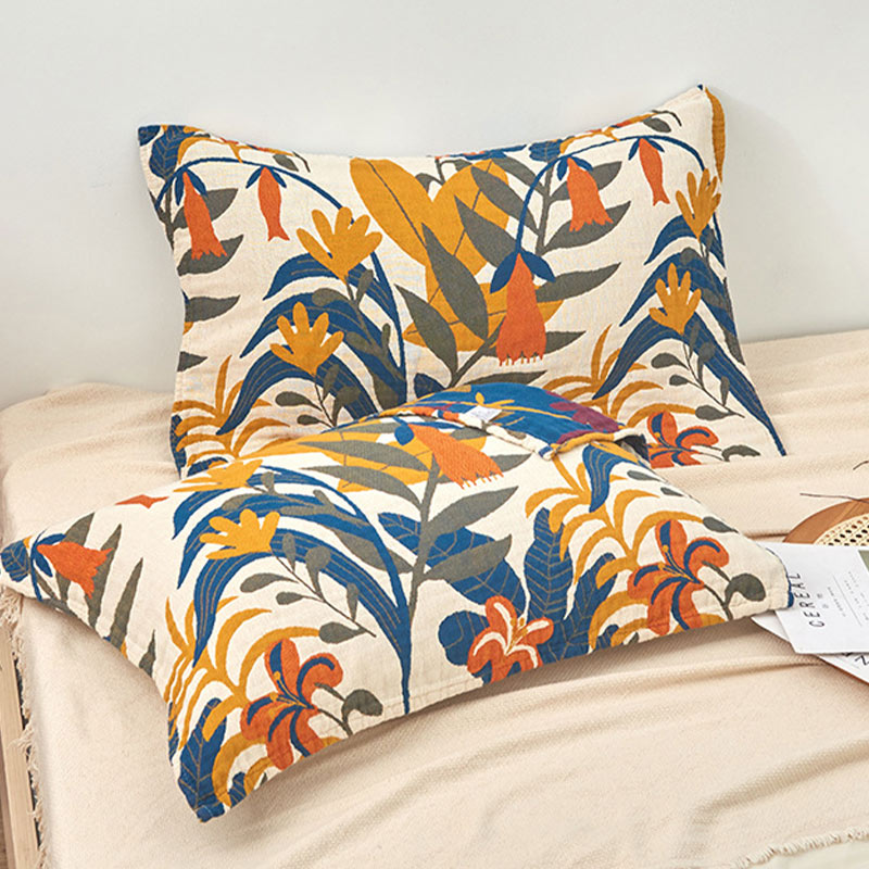 Floral pillow towel