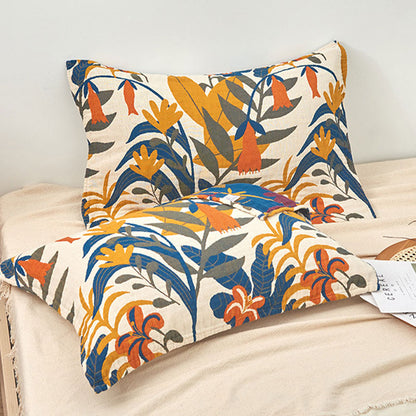 Floral pillow towel