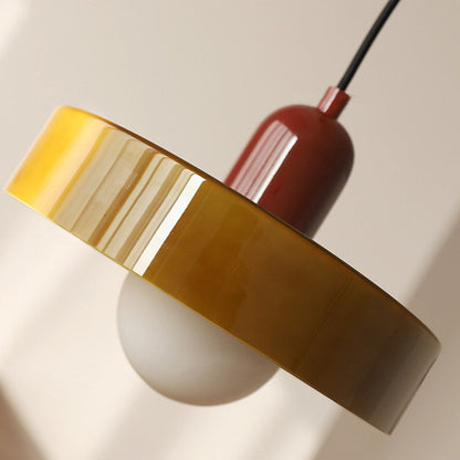 Lampa wisząca kolorowe szkło