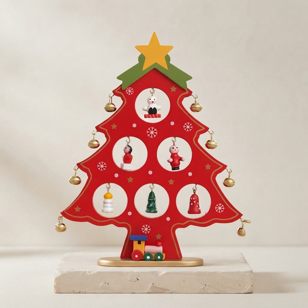 Decorative wooden Christmas tree