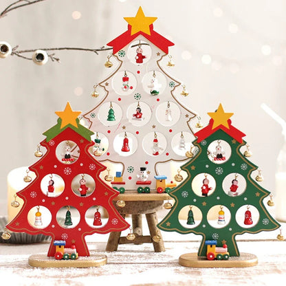 Decorative wooden Christmas tree