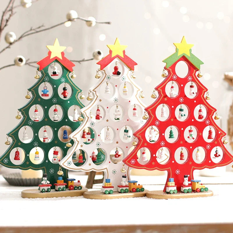 Decorative wooden Christmas tree