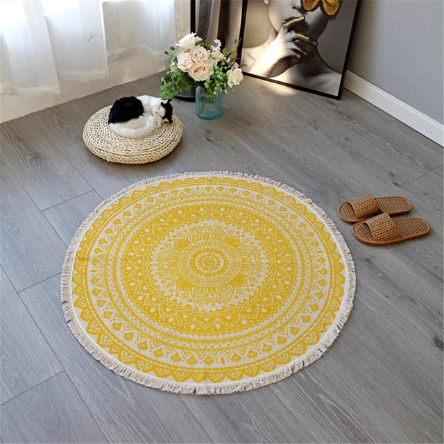 Round mandala rug