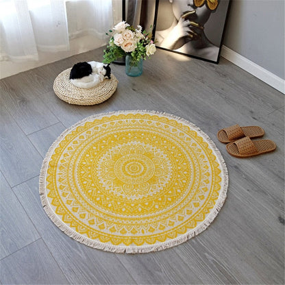 Round mandala rug