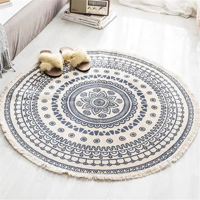 Round mandala rug