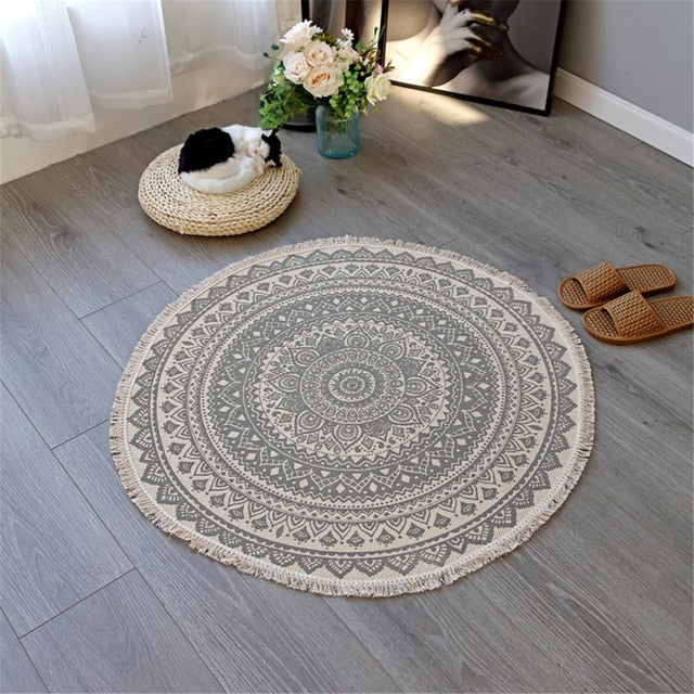 Round mandala rug
