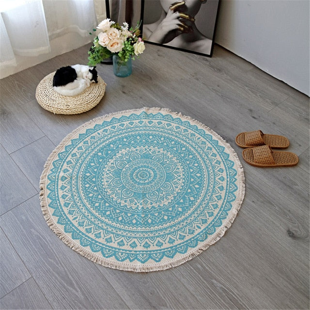 Round mandala rug