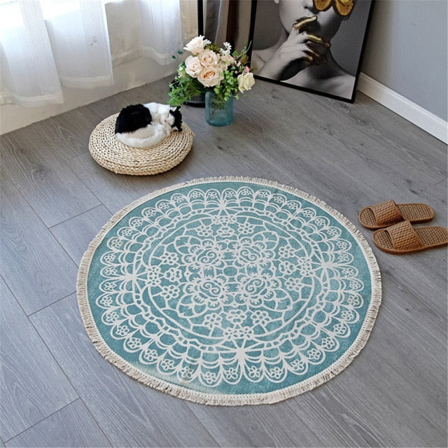 Round mandala rug