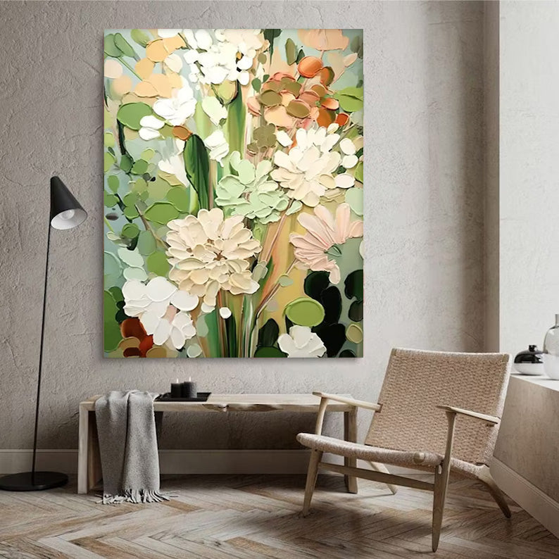 Tableau floral sur toile