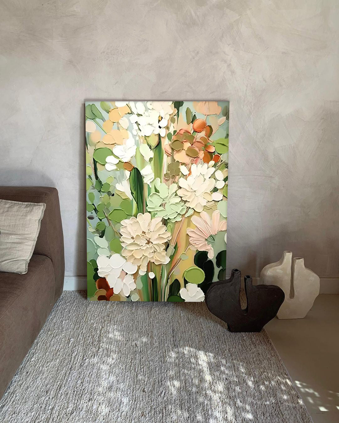 Tableau floral sur toile