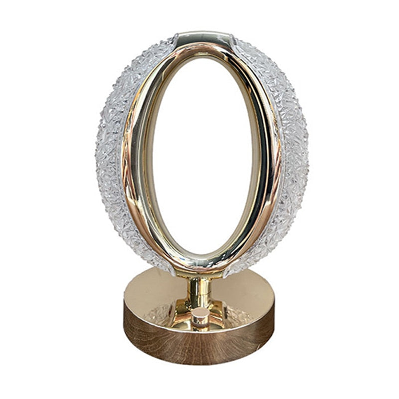 Lampe de table avec abat-jour ovale et port USB