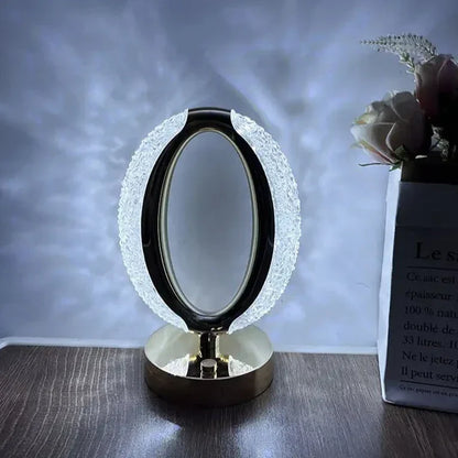 Lampe de table avec abat-jour ovale et port USB