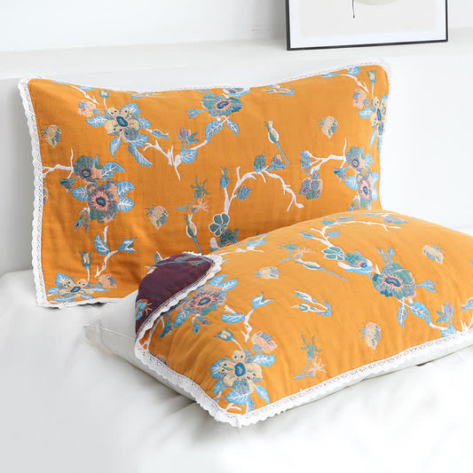 Retro floral pillow towels, 2 pcs.