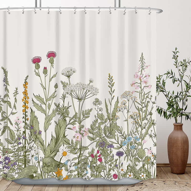 Rideau de douche à motif décoratif