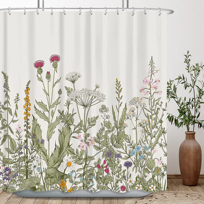Rideau de douche à motif décoratif