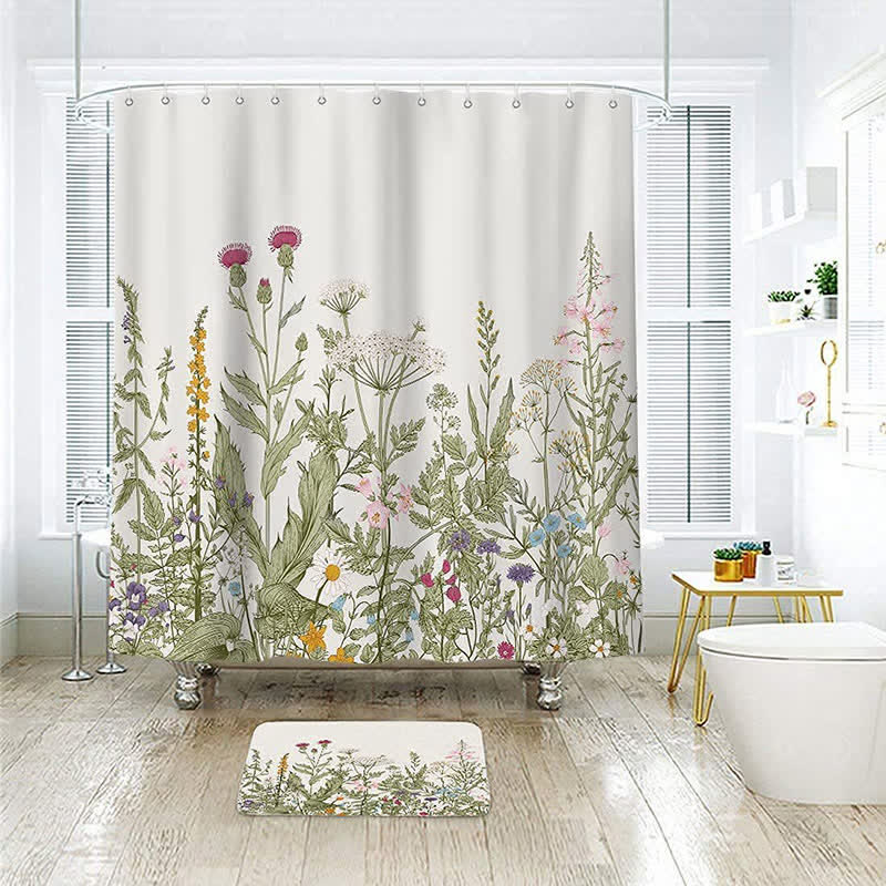 Rideau de douche à motif décoratif