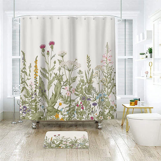 Shower curtain with a decorative pattern
