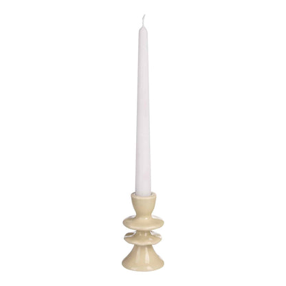 Ceramiczne świeczniki ryflowane (2 szt.)