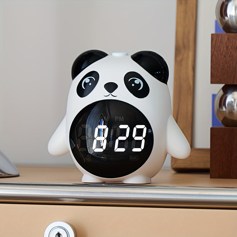 Panda alarm clock with temperature display