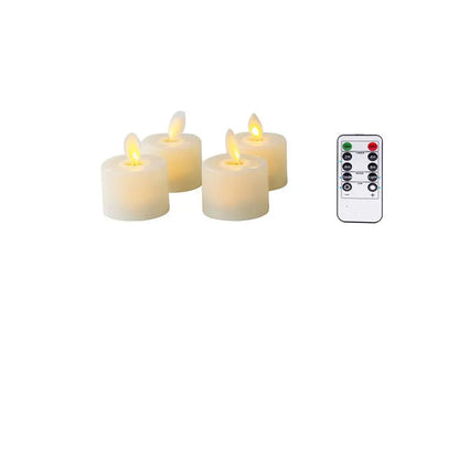 LED candles with a moving wick and remote control