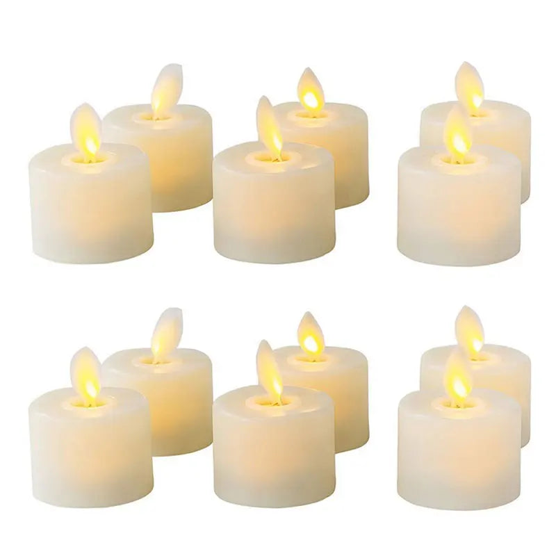 LED candles with a moving wick and remote control