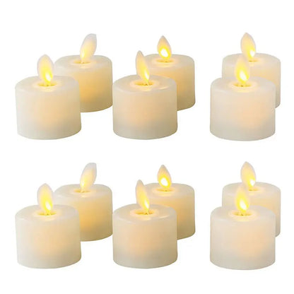 LED candles with a moving wick and remote control