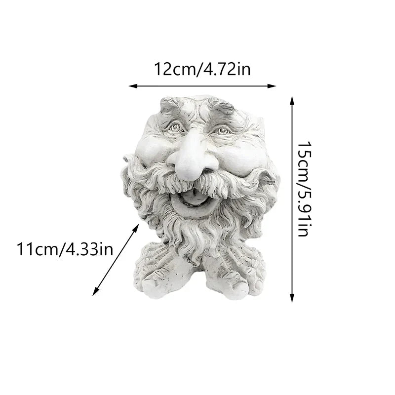 Pot avec motif de visage, 15 cm