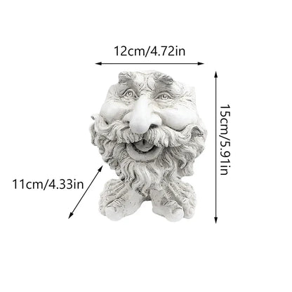 Pot avec motif de visage, 15 cm