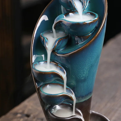 Brûle-encens en cascade pour cônes d’encens