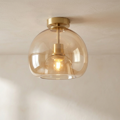 Glass LED globe ceiling lamp