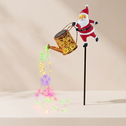 Lampe solaire de jardin Père Noël