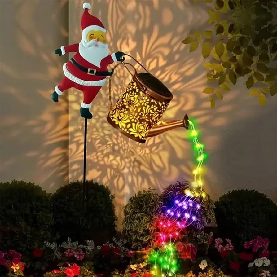 Lampe solaire de jardin Père Noël