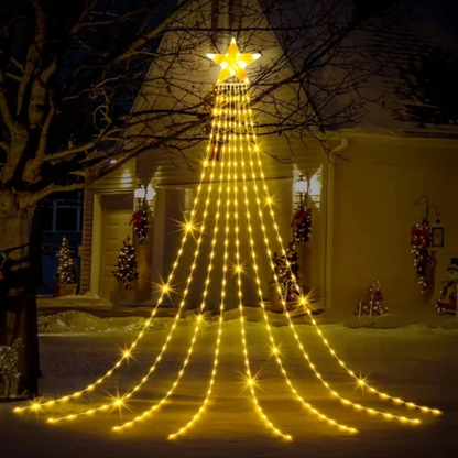 Cascading Christmas tree lights