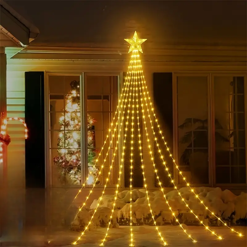Cascading Christmas tree lights