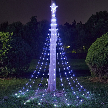Cascading Christmas tree lights