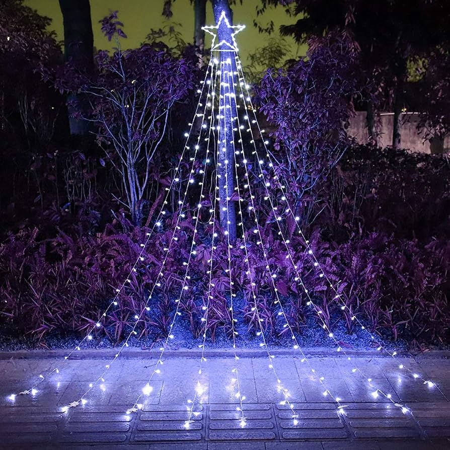 Cascading Christmas tree lights