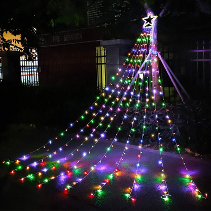 Cascading Christmas tree lights