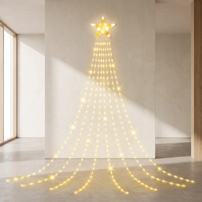 Cascading Christmas tree lights