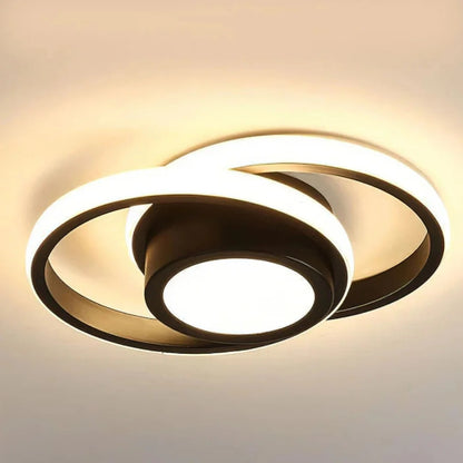 Stropní LED lampa s dvojitým prstencem
