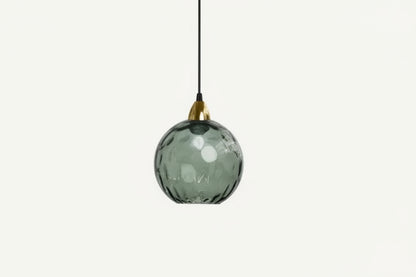 Skleněná kulovitá závěsná lampa