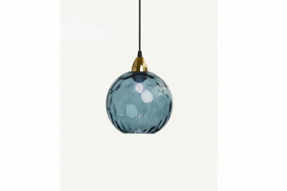 Skleněná kulovitá závěsná lampa