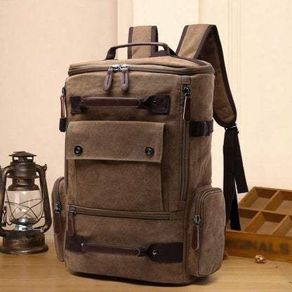 Expandable canvas backpack