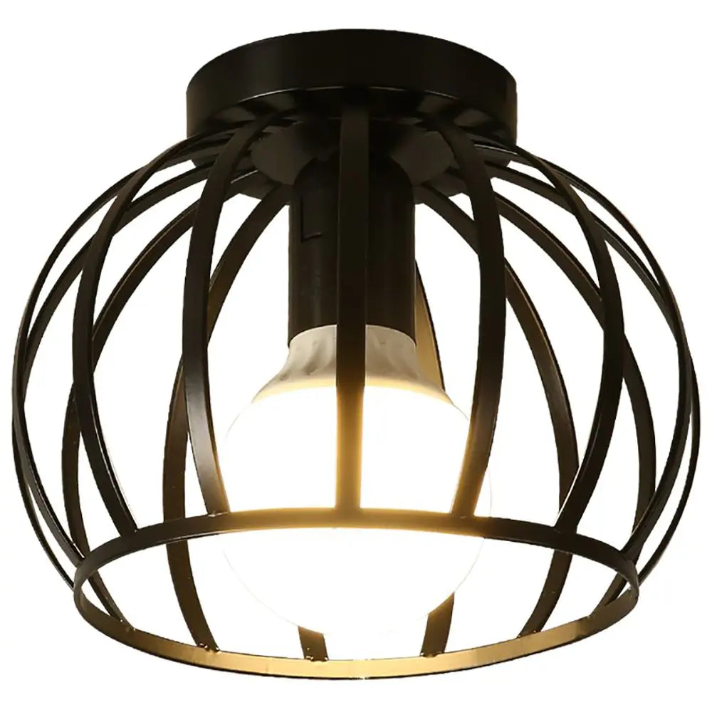 Lampa sufitowa ażurowa czarna
