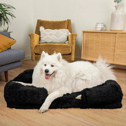 Plush dog bed