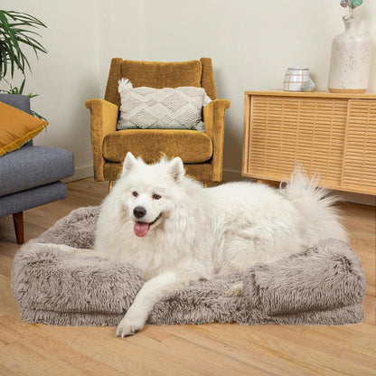 Plush dog bed