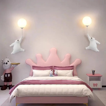 Applique murale enfant avec ours et boule