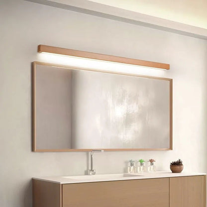 Linear wooden LED wall light